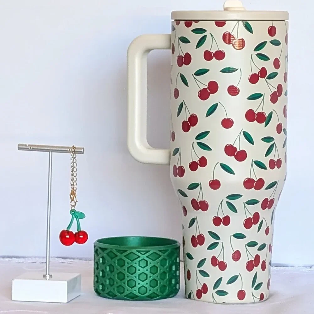 🍒 LIMITED EDITION "Cherry" HydroJug 40oz Traveler with Accessories NWT - Picture 3 of 9